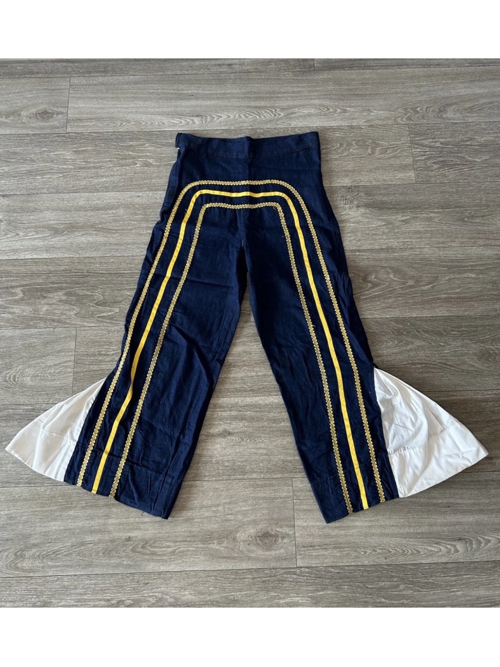 Vintage Handmade Prince Glam Rock Band Uniform Flare Capri Pants S